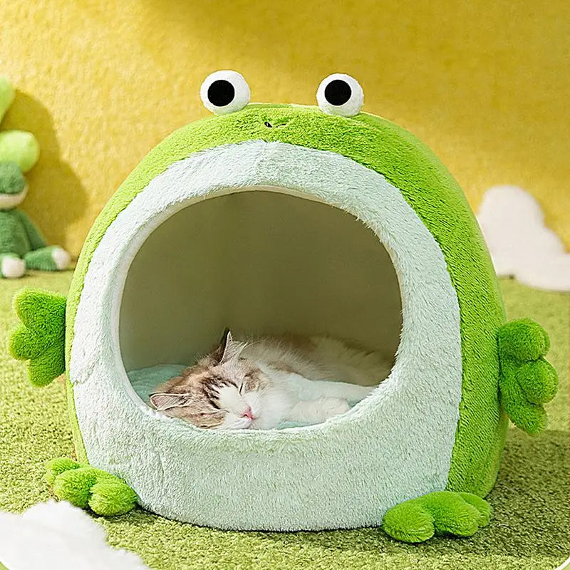 Frog Kitty Cave Bed