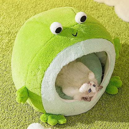 Frog Kitty Cave Bed