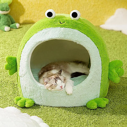 Frog Kitty Cave Bed